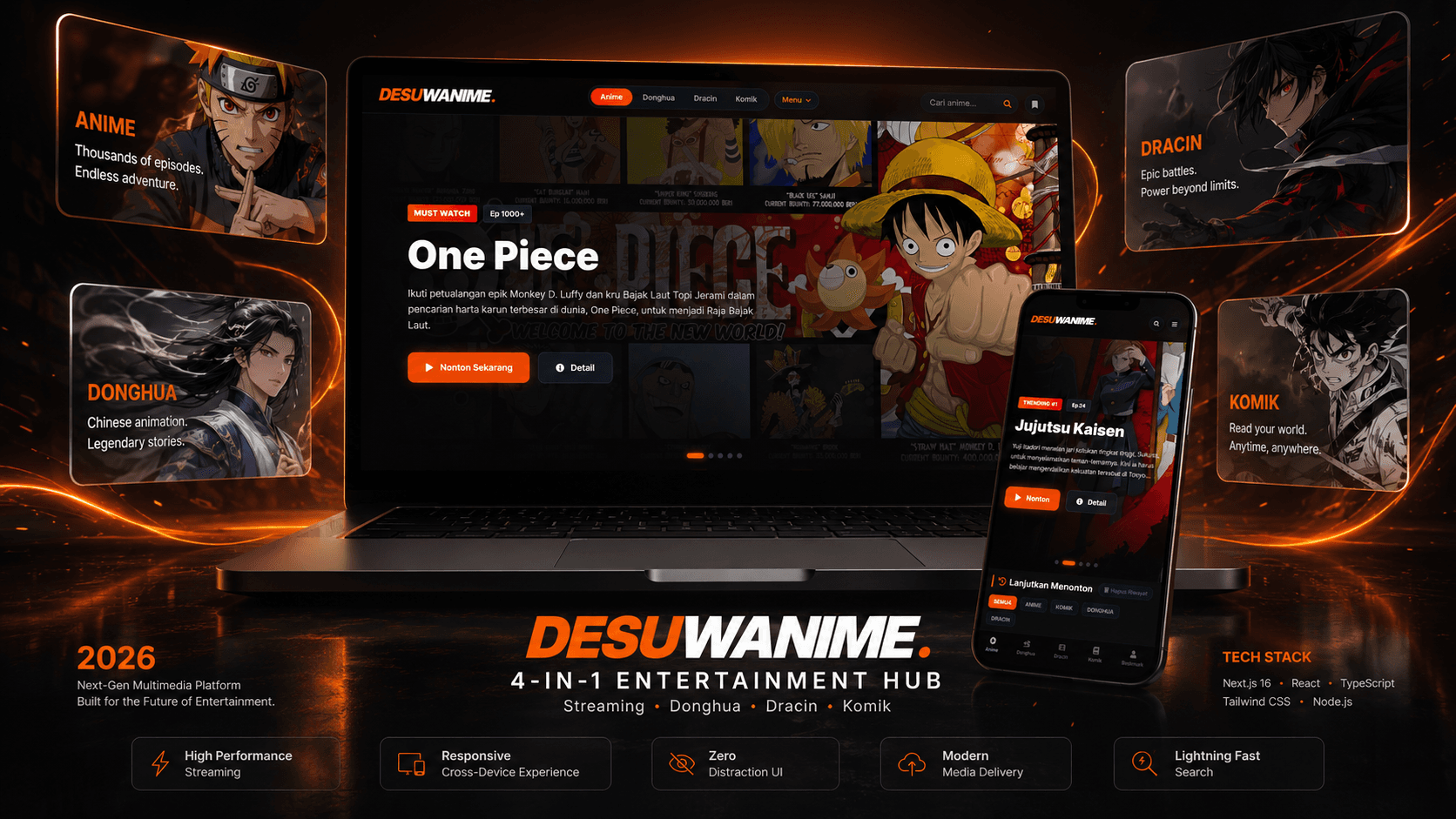 4 in 1 Streaming Website